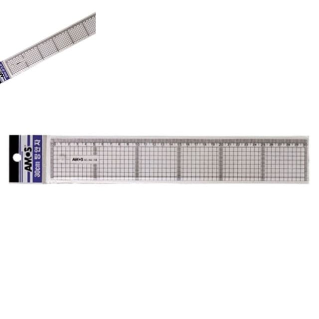 아모스 방안직자 30cm 고급 4mm 사무용 자용 플라스틱 직선자