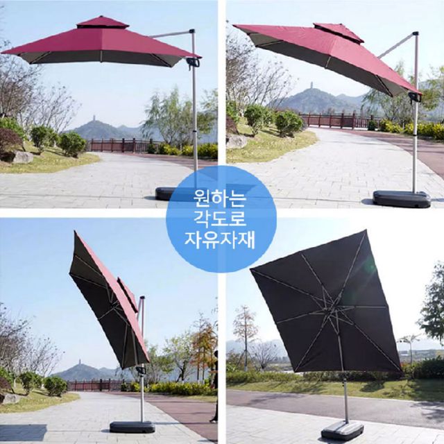 초대형 각도조절 인테리어 파라솔 다이얼 손쉬운 조절 야외 그늘막 - 이미지 6