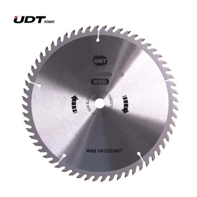 UDT 목공용 팁쏘 원형톱날 R255 10inx60T