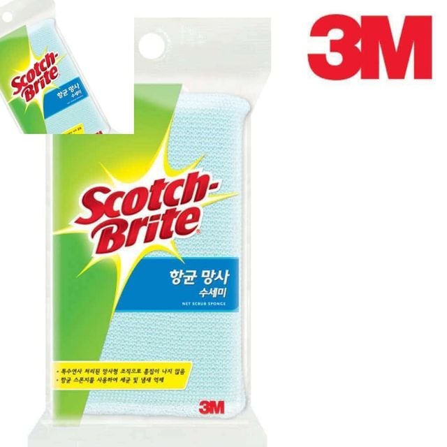 3M 코팅용기용 망사 수세미 설거지수세미 다목적수세미 거품잘나는수세미 미세철수세미