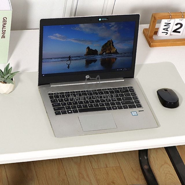 가죽테이블매트 테이블깔개 휴대용 가죽 데스크매트 80x40cm 아이보리