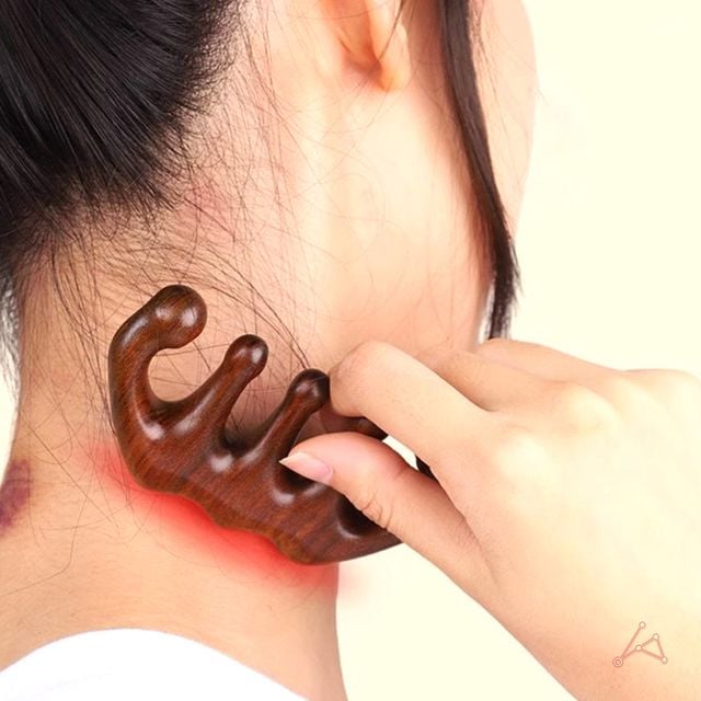 두피괄사 나무 원목괄사 머리마사지 - 이미지 3