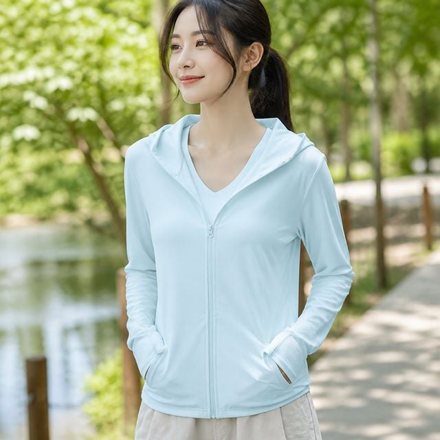 여성 자외선차단 후드집업 M 사이즈 스카이 쿨러 재킷