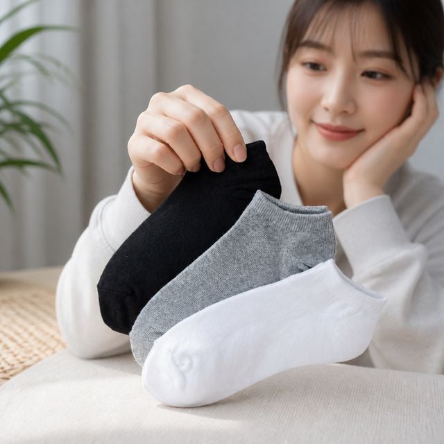 면 덧신 스타킹 무지 발목 양말 국산 성인 남녀 공용 스니커즈