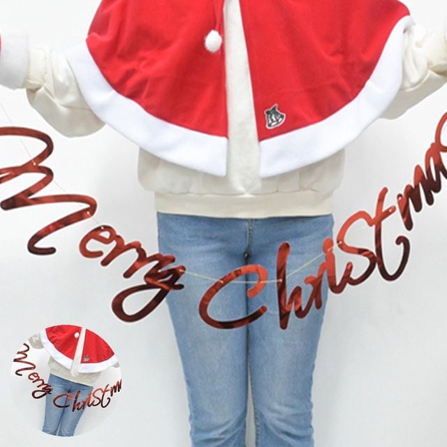 크리스마스가랜드세트 크리스마스장식가랜드 크리스마스 캘리 merry Christmas 가랜드 레드