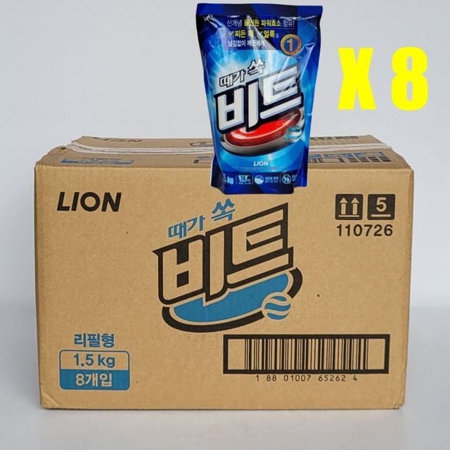 8개입 대용량 리필 파우치 세트 1.5kg - 이미지 1