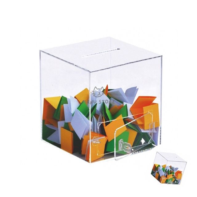 투명모금함 투명아크릴모금함 아크릴 모금함 200x200x200mm BO006