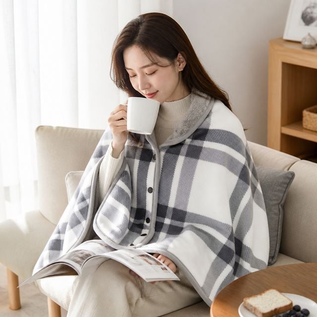 똑딱이 극세사 망토 방한용품 사무실 학원 캠핑 차량용