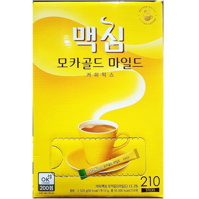 일회용 커피믹스(맥심 모카 210T)X4