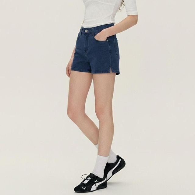 여성 옆트임 데님 반바지 숏팬츠 스키니진 생지 진 빈티지 스키니 조거팬츠 청바지 와이드진 반바지 초등