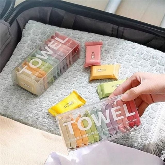 여행용 압축 수건 일회용 세안 타월 개별포장 스포츠 캠핑용 세안용 호텔용 야외 비치