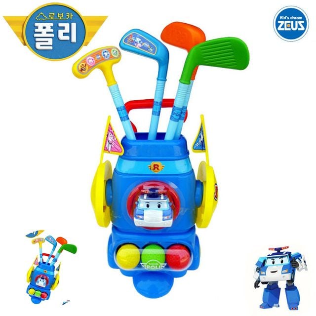 어린이운동 실내놀이 로보카폴리 굿샷 골프세트