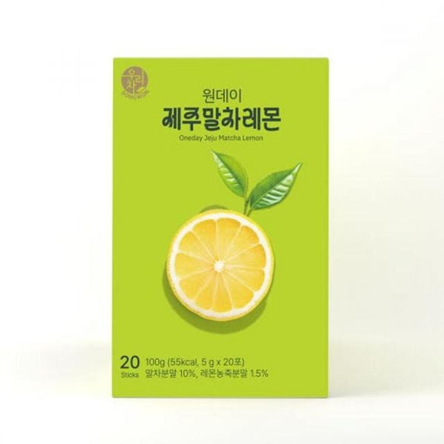 제주말차 레몬 녹차티백 제주녹차 스틱 차선물 음료 저칼로리 5g 프리미엄차