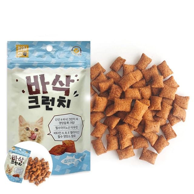 고양이생선간식 고양이훈련간식 바삭크런치 70g 참치