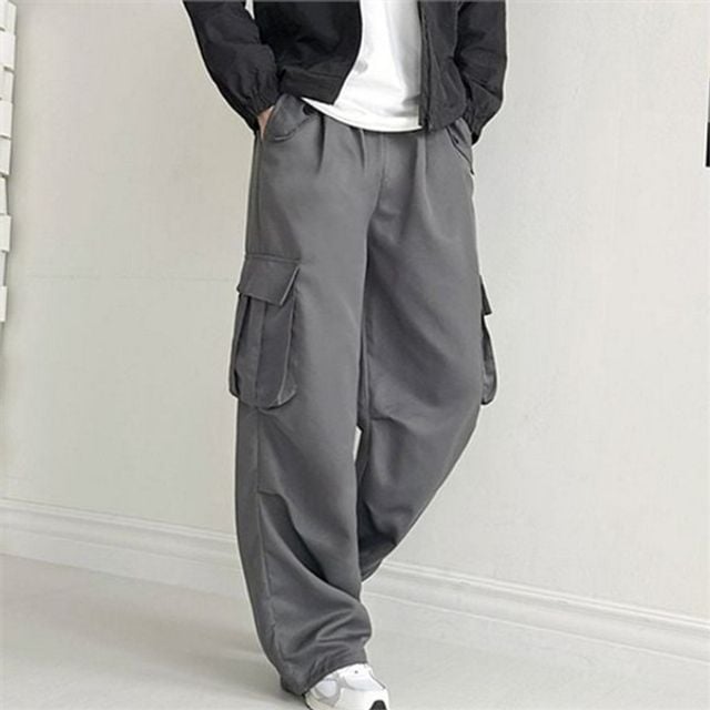 루즈핏 남성 카고 팬츠 스트릿 남성 와이드 팬츠 데일리 조거