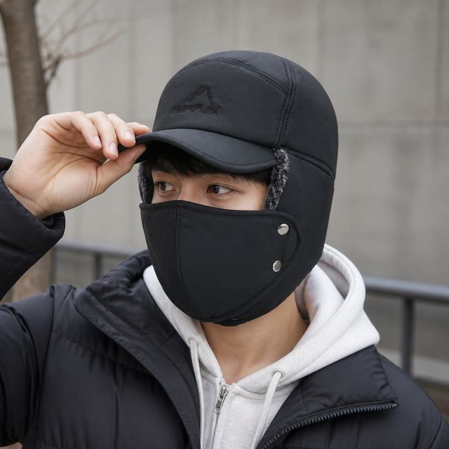 바라클라바 귀달이 털모자 방한 마스크 넥워머 작업 낚시 군밤 패딩모자 방한용품 - 이미지 1