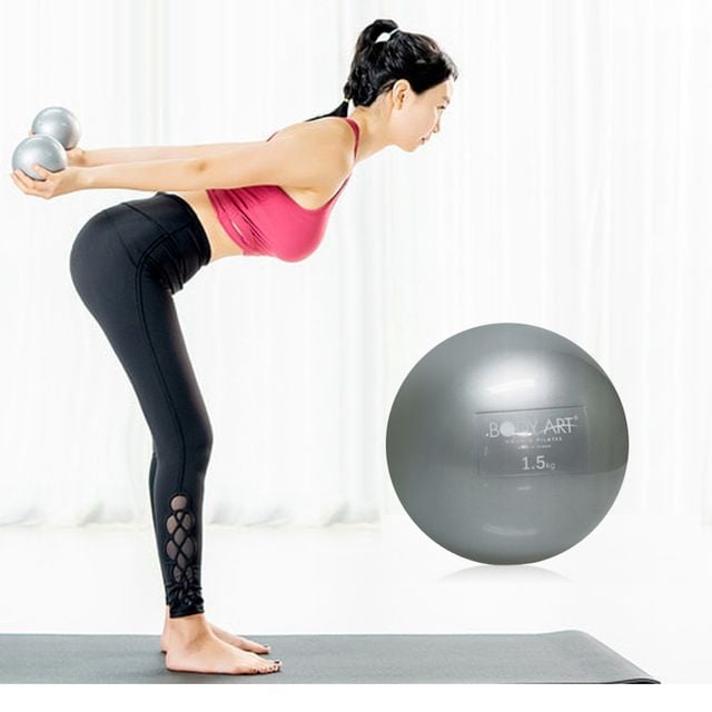 바디아트 웨이트볼 소프트 필라테스볼 1.5KG 그레이 필라테스 소도구 폼볼 스트레칭볼 요가볼 - 이미지 1