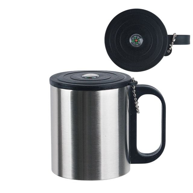 가볍고 튼튼한 휴대용컵 이중스텐-200ml 나침반뚜껑