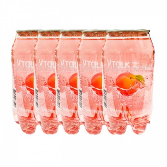 복숭아에이드 핑크에이드 복숭아 탄산음료 핑크 5개 350ml