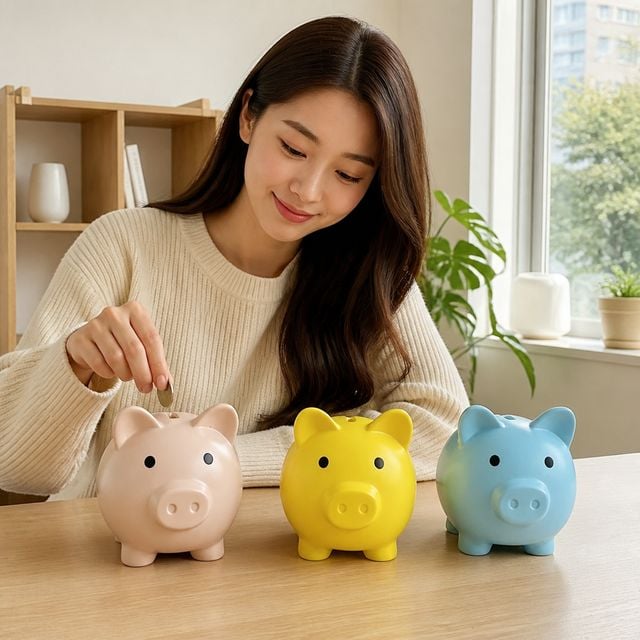 돼지 저금통 캐릭터 인테리어 소품 탁상 장식 오브제