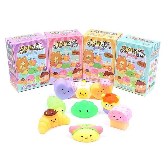 스퀴시 말랑이 젤리 촉감놀이 디저트미니어처 모형 랜덤말랑이 단체선물 스트레스볼 4P