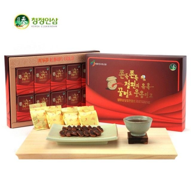 청정인삼 고급 홍삼 절편 200g 쇼핑백 포함 선물 세트