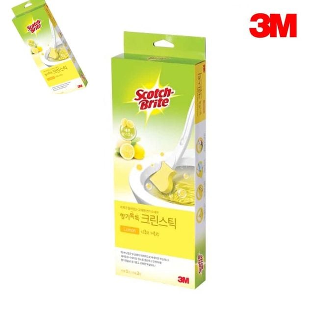 3M 스카치브라이트 향기톡톡 크린스틱 레몬 변기청소솔 화장실변기솔 변기청소 변기청소도구