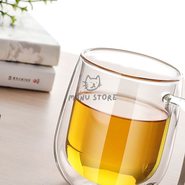 카페컵 이중컵 이중 유리컵 250ml