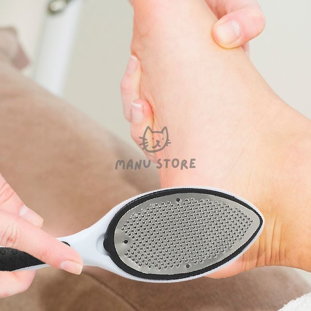 발닦개 발바닥패드 양면 발각질 제거기 화이트