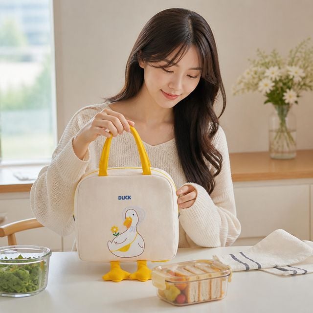 오리 캐릭터 보온보냉가방 보냉백 소풍 도시락 가방 주방용품