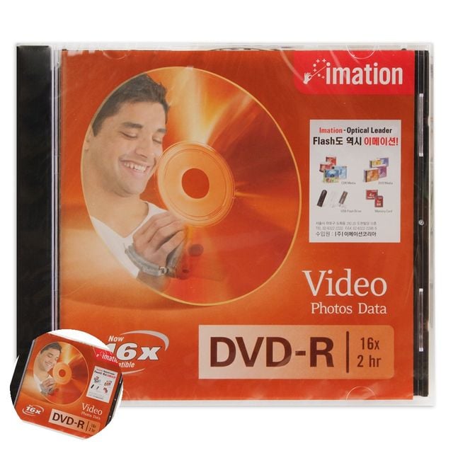 공cd케이스 공CD dvdr 공dvdr DVD-R 16X 2Hr 슬림케이스 1P Video Photos Data