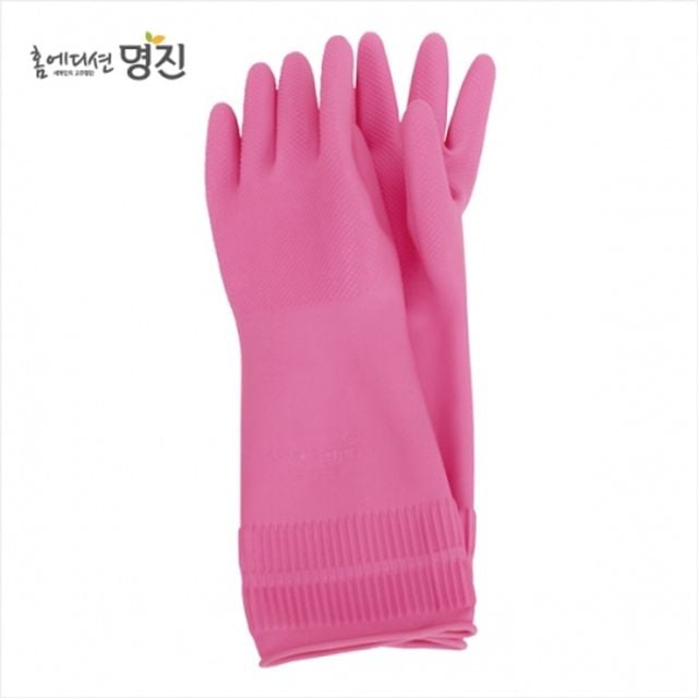 황토숯 일반고무장갑 중 21x37cm 핑크