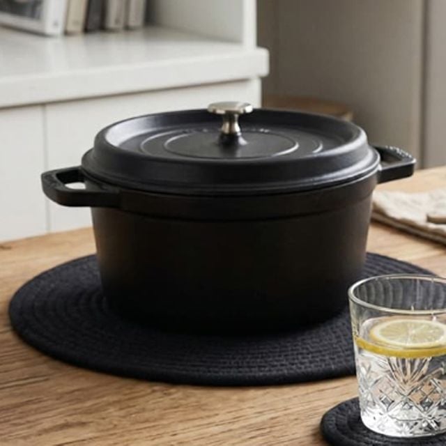 감성 내추럴 무드 코튼 로프 티코스터 25cm 1P 컵받침 티타임 홈카페