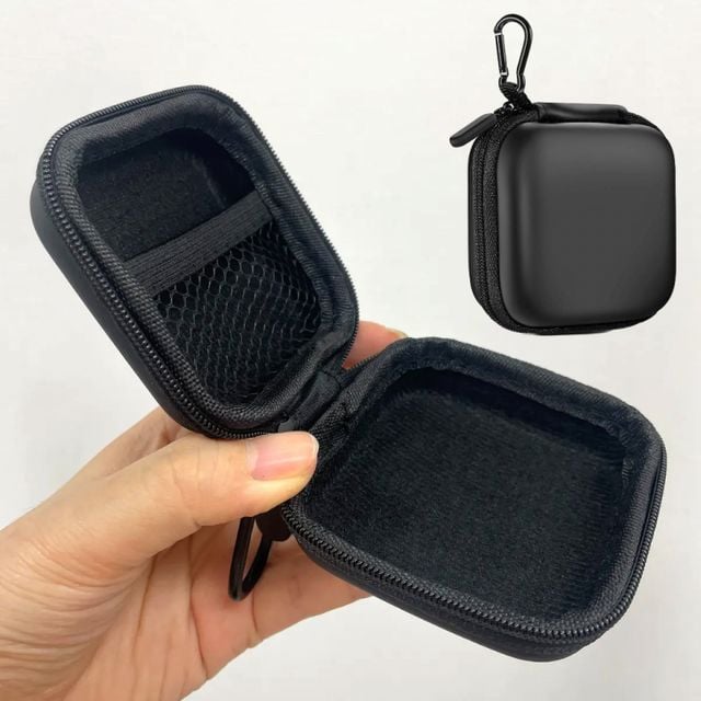 카라비너 EVA 이어폰 케이블 가방 8x8x4cm 소지품 충전기가방 준비물 이어폰가방 여행 휴대용가방