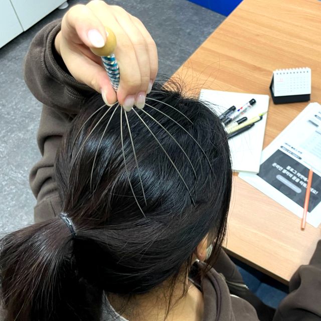 두피 지압기 문어발 마사지 정수리 휴대용 수동 - 이미지 2