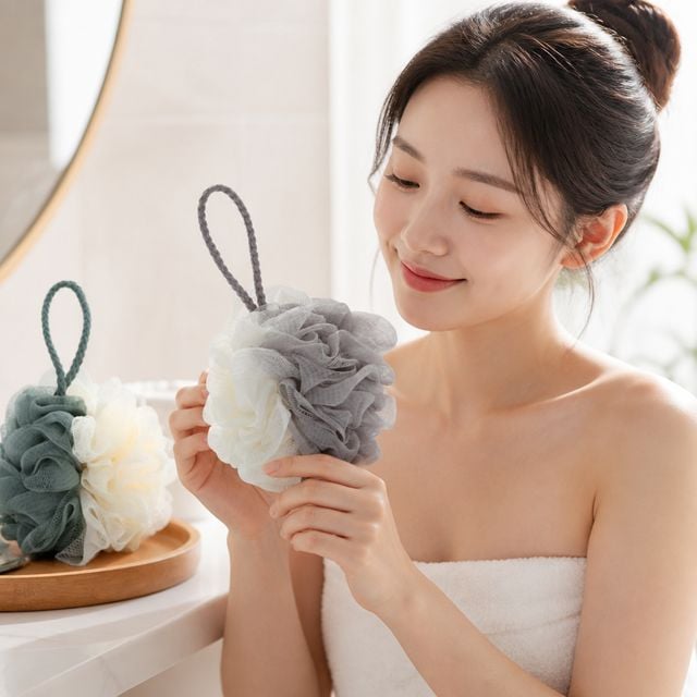 샤워볼 목욕 샤워타월 바디샤워용품 피부클렌징 거품망 세안 세신