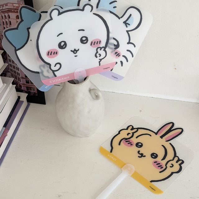 먼작귀 랜덤 여름 휴대용 부채 치이카와 우사기 하치와레 모몽가 (먼가작고귀여운 가르마 햄스터) - 이미지 4