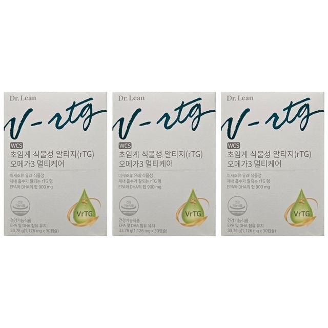 닥터린 초임계 식물성 알티지 오메가3 멀티케어 30캡슐 x 3개