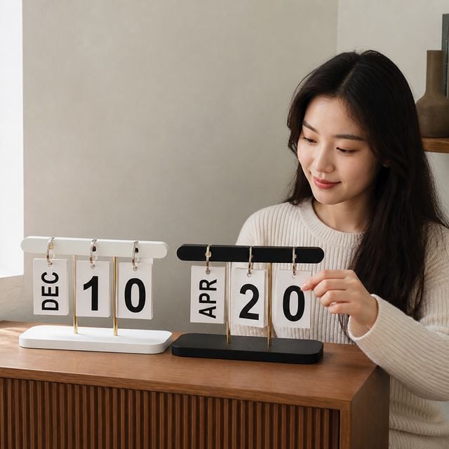 탁상용 캘린더 만년 달력 책상 인테리어 소품