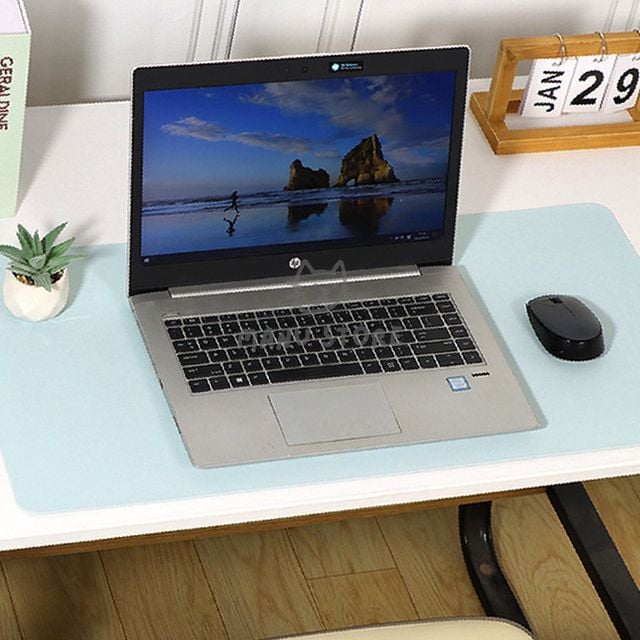 가죽마우스패드 사무실책상패드 휴대용 가죽 데스크매트 80x40cm 스카이블루