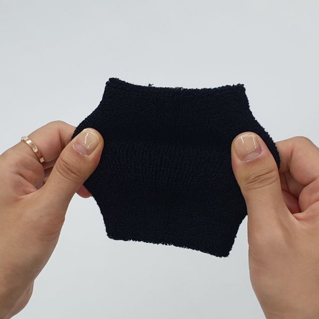 스포츠 땀흡수 손목아대 10cm 블랙 - 이미지 2