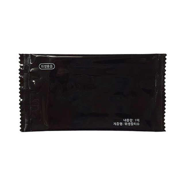 미니블랙물티슈 OPP 1박스 1000매 - 이미지 1