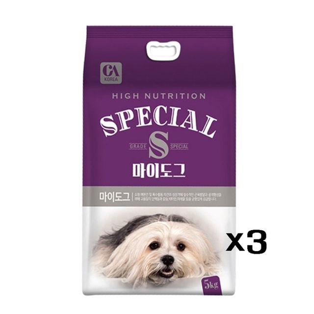 어린 강아지 사료 건식 마이도그 5kg X3 단백질 영양