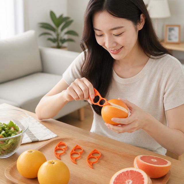 오렌지 필러 나이프, 과일 껍질 벗기기 주방 도구 - 이미지 1
