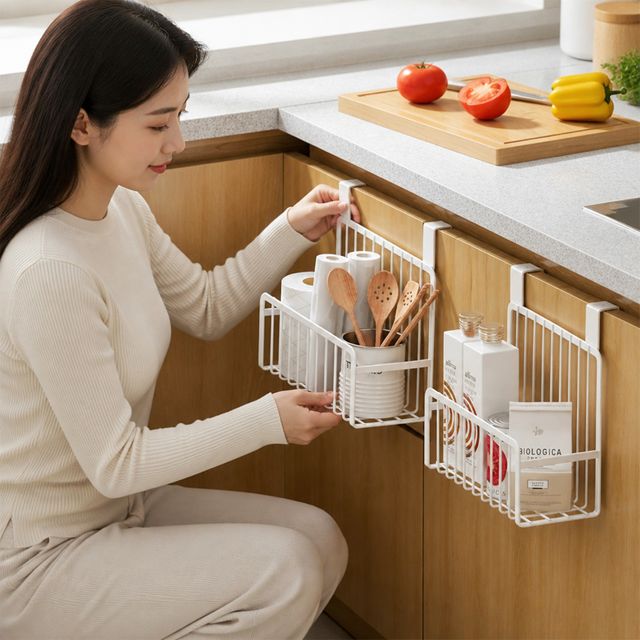 철제 네트망 바구니 침대 수납함 정리 바스켓 철망 거치대 - 이미지 1