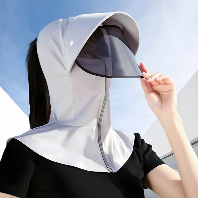 지퍼 탈부착 마스크 썬캡 등산 골프 얼굴가리개 커버 - 이미지 2