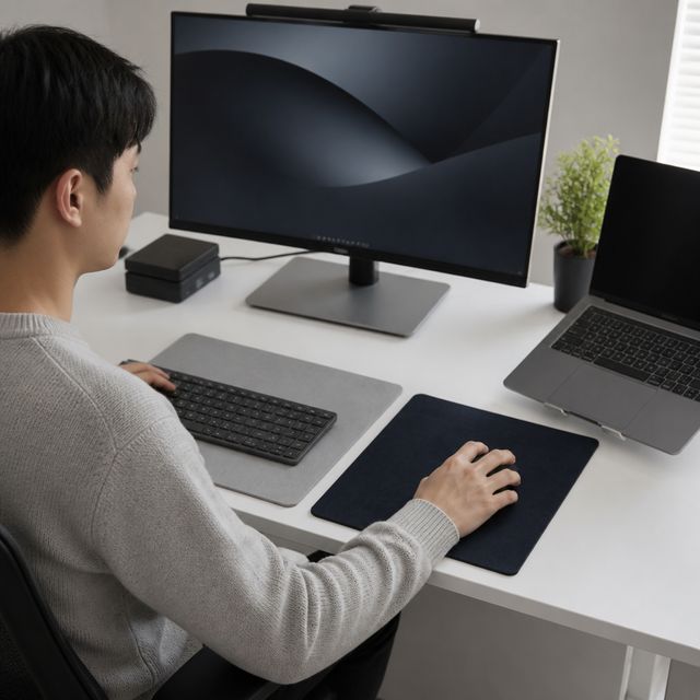 컴퓨터 데스크 데스크탑 마우스 패드 논슬립 바닥재 깔판