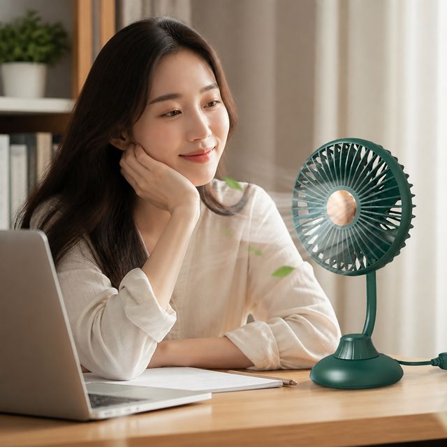USB 전원 방식 책상 위 1구 미니 선풍기