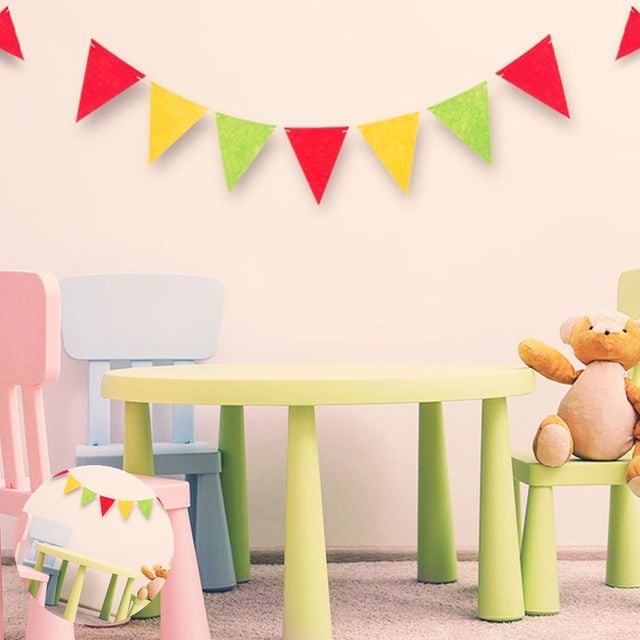 생일파티가랜드 생일가렌더 이벤트 가랜드 삼각 플래그 비비드
