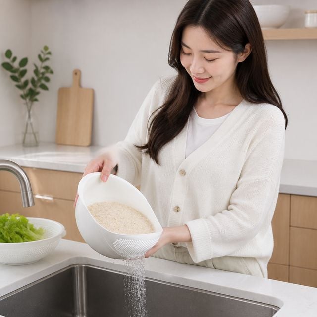 채반 믹싱볼 주방 야채 과일 세척볼 물빠짐 바구니 거름망 조리도구